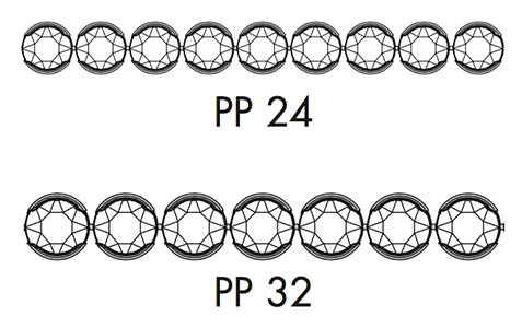 Swarovski 37 E00 - Bezel Stretch Chain BraceletSizes