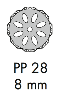 Swarovski 347408 - 8mm Rondelle Ball Configuration