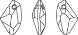 Swarovski Crystal Pendants - 6656 - Galactic Vertical Line Drawing