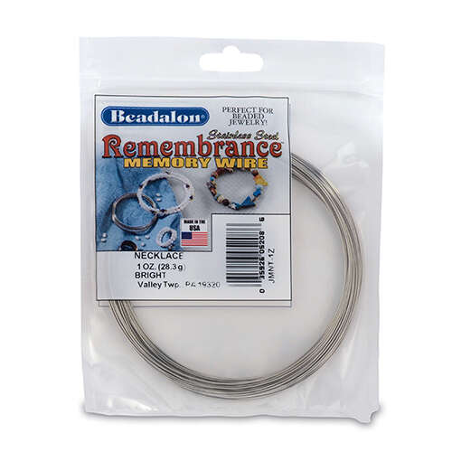 Remembrance Memory Wire - Necklace - 36 coil pack (1 oz / 28.35g) - Bright - JMNT-1Z