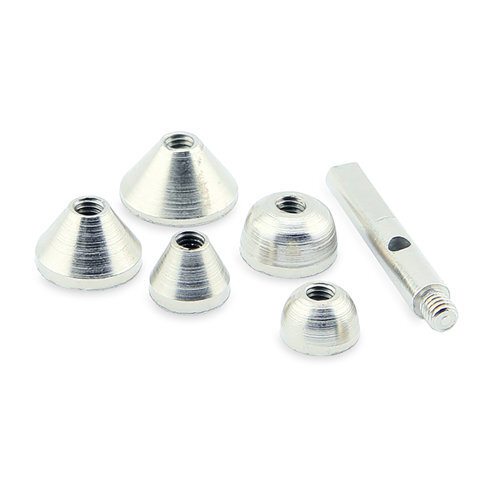 Conetastic Accessory Tool - Bead Cap Set - 3 Cone Shape 10mm/13mm/15mm & 2 Bowl Shape 10mm/12mm & Attachment Stem - 228S-722