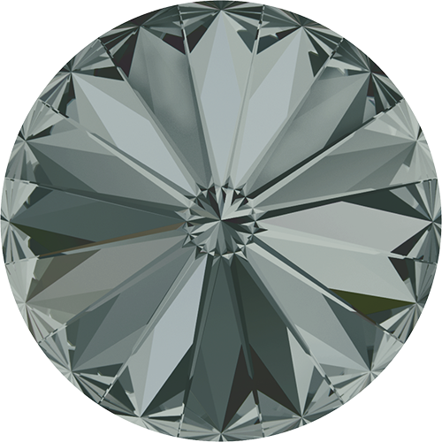 1122 - 18mm - Black Diamond F (215) - Rivoli Round Stone