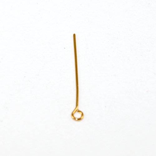 25mm x 0.7mm Eye Pin - Gold