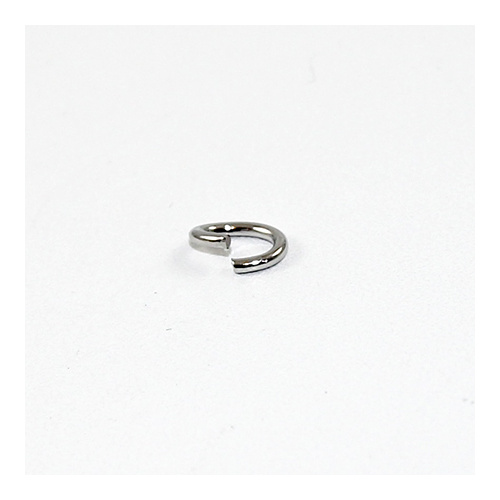 6mm x 8mm Oval Jump Rings - Brass Base - Antique Silver