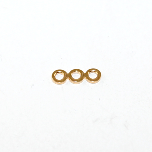 3 Hole Round Spacer Bars - Gold