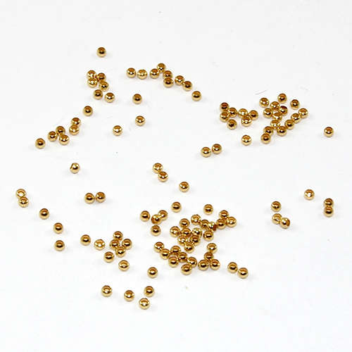 Micro Brass Crimps - 1.5mm - Gold - Pack of 100