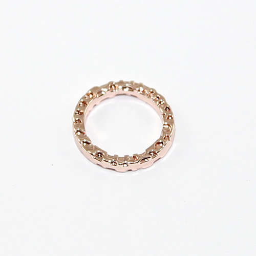 11mm Hammered Circle Ring - Rose Gold