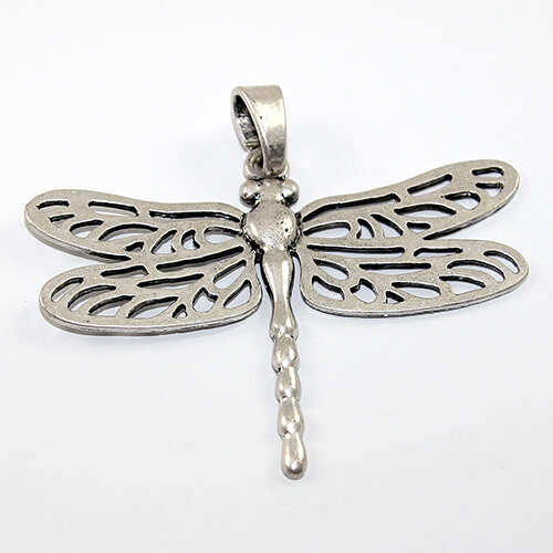 Dragonfly Pendant - Antique Silver