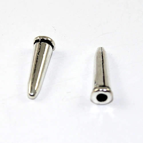 17mm Half Drilled Cone Bead - Antique Silver
