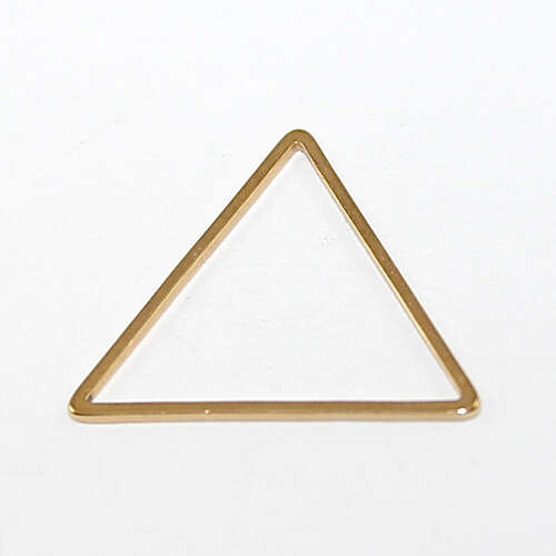 20mm x 22.5mm Triangle Linking Ring - Stainless Steel - Gold Plated