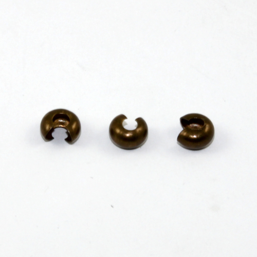 5mm Crimp Beads Covers - Antique Bronze - 100 Piece Bag