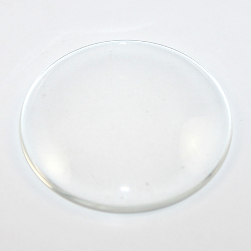 35mm Transparent Half Round Glass Cabochon - Clear