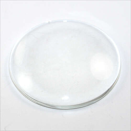 40mm Transparent Half Round Glass Cabochon - Clear