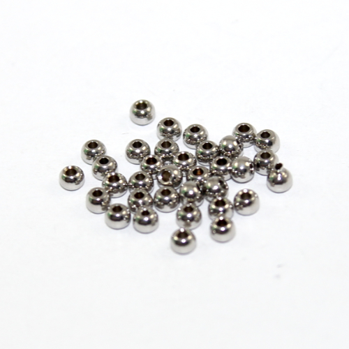 3mm x 2.5mm Stainless Steel Round Spacer Bead