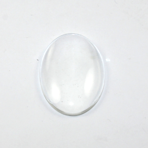 30mm x 20mm Oval Glass Cabochon Domes - Clear