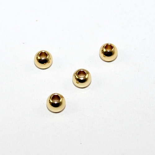 4mm Brass Spacer Bead - Bright Gold