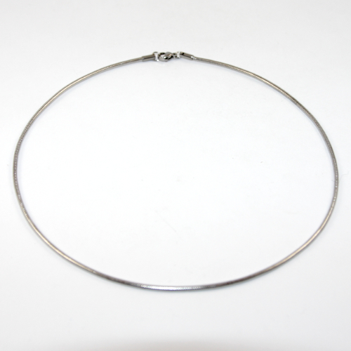45cm 304 Stainless Steel 2mm Snake Chain Choker with Lobster Clasp
