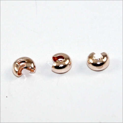 5mm Crimp Beads Covers - Rose Gold