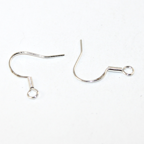 17mm French Hook with Spring - Small - 925 Sterling Silver - Pair