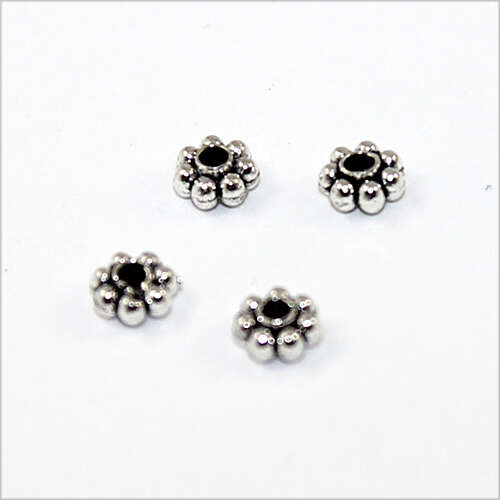 5mm Chunky Daisy Spacer - Antique Silver