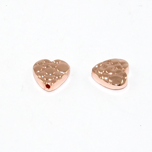 8mm Hematite Heart Bead - Rose Gold