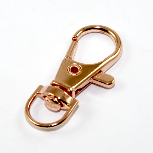 36mm Lobster Keyring with Swivel - Rose Gold