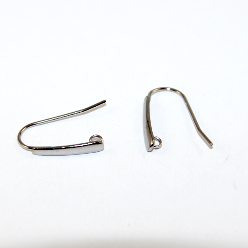 24 x 12mm Tapered Ear Hook with Loop - 304 Stainless Steel