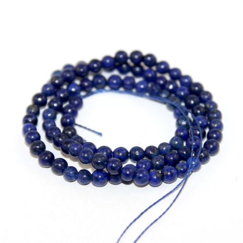 4mm Lapis Lazuli - Grade A - Round Beads - 38cm Strand