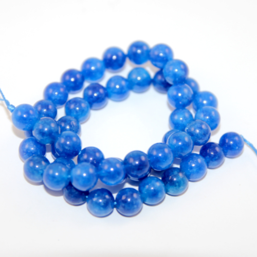 8mm Blue Kyanite Round Beads - 38cm Strand