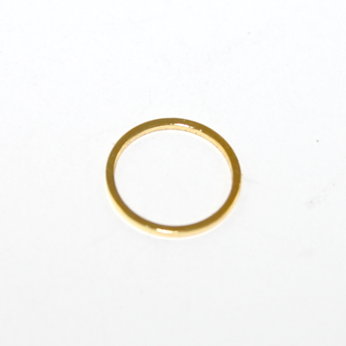 12mm Closed Round Copper Linking Ring - Bright Gold