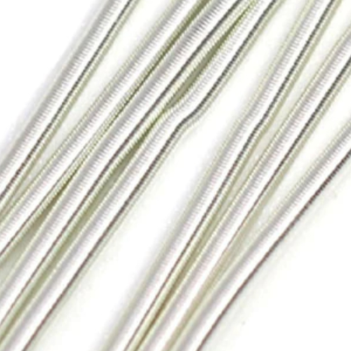 Soft Bead Embroidery French Bullion Wire - 10gm Bag - Matte Silver