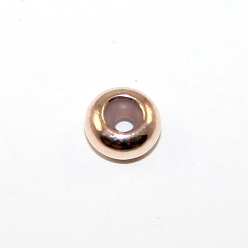 8mm Rose Gold Silicone Slider Beads