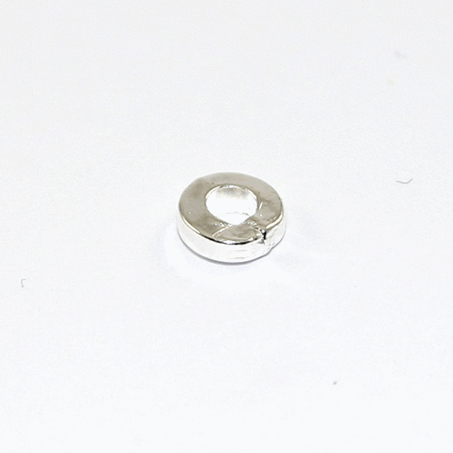 2mm Donut Spacer Bead - Silver