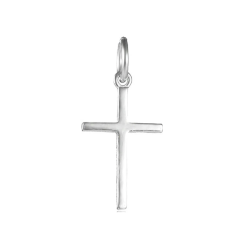 15.5mm 925 Sterling Silver Plain Cross with Jump Ring