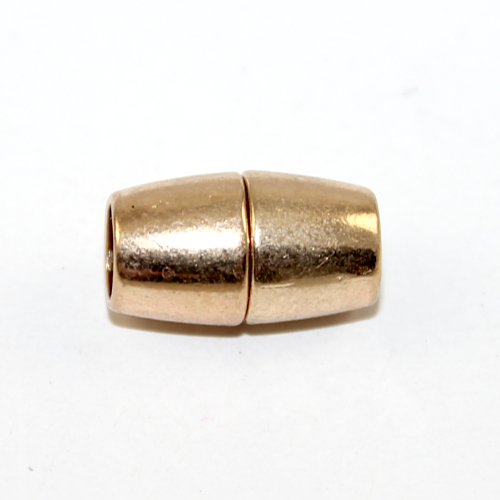 6mm Pale Gold Glue in Barrel Magnetic Clasp
