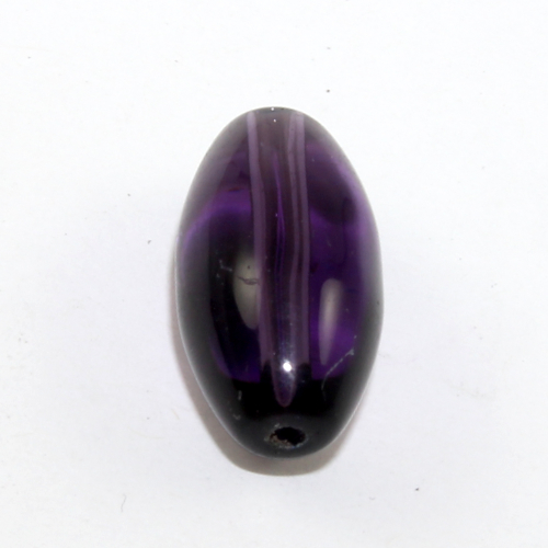 19mm x 10mm Oval Beads - Purple - 10 Beads
