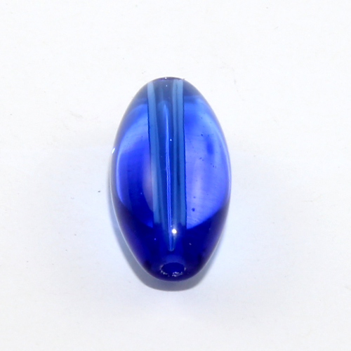 19mm x 10mm Oval Beads - Blue - 10 Beads
