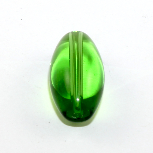 19mm x 10mm Oval Beads - Green - 10 Beads