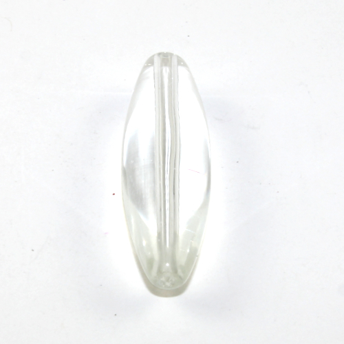 40mm x 12mm Oval Beads - Clear - 5 Beads