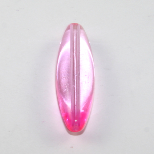 40mm x 12mm Oval Beads - Pink - 5 Beads