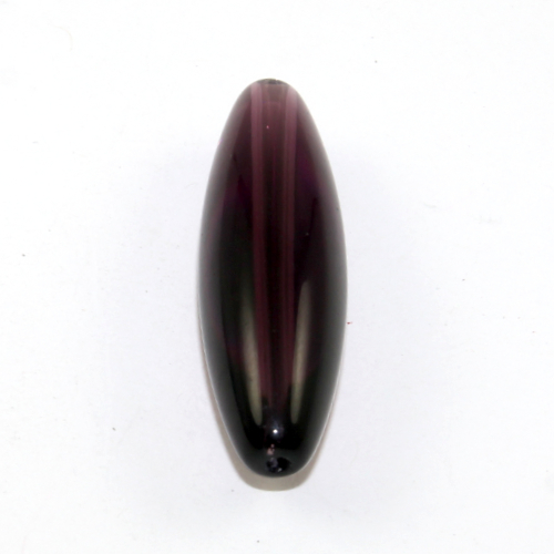 40mm x 12mm Oval Beads - Purple - 5 Beads