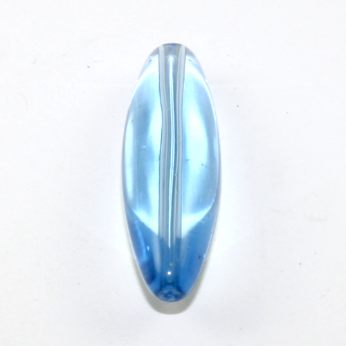 40mm x 12mm Oval Beads - Light Blue - 5 Beads
