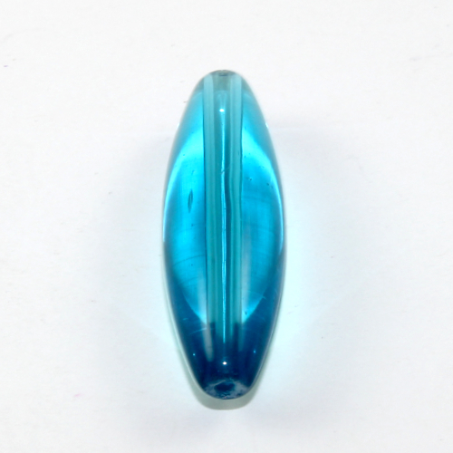 40mm x 12mm Oval Beads - Turquoise Blue - 5 Beads