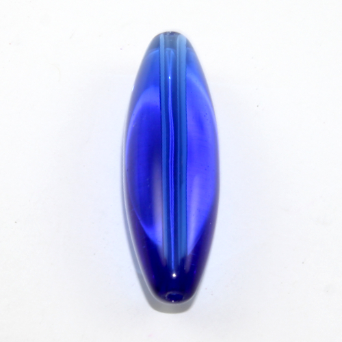 40mm x 12mm Oval Beads - Blue - 5 Beads