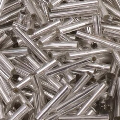 15mm Bugle Bead - Silver Lined Clear - 6gm Bag