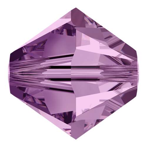 5328 - 4mm - Light Amethyst (212) - Bicone Xilion Crystal Bead