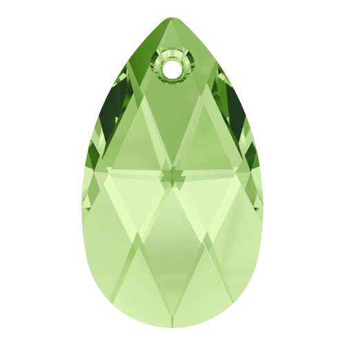 6106 - 22mm - Peridot (214) - Pear Crystal Pendant