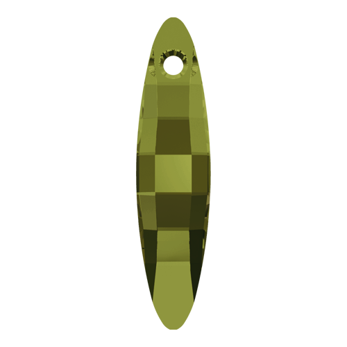 6470 - 32mm - Olivine (228) - Ellipse Crystal Pendant