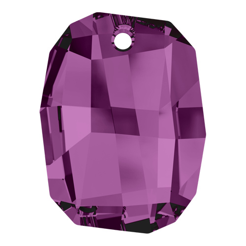 6685 - 19mm - Amethyst (204) - Graphic Crystal Pendant