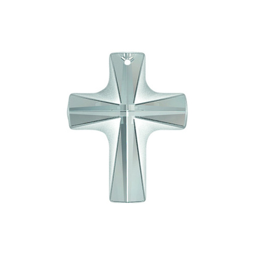 6860 - 12mm x 10mm - Crystal (001) - Frosted Cross Crystal Pendant